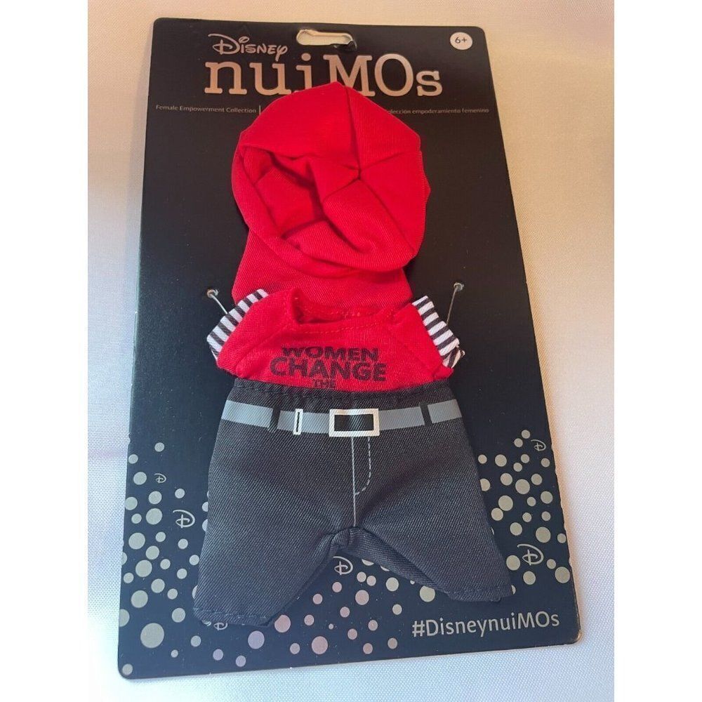 Disney Parks nuiMOs‎ Women Change the World Red T-Shirt/Hat Black Pants New